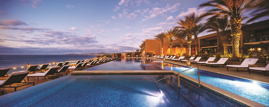 Spacious banquet dining ballroom at Hard Rock Hotel Los Cabos