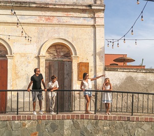 Colonial architecture facades in Todos Santos magical town