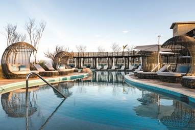 Oceanfront massage cabana at Grand Solmar Land's End Sea Spa